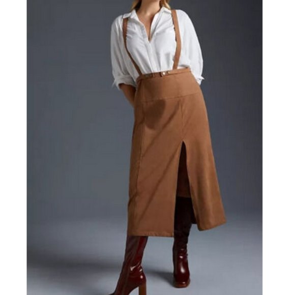 Suspender Skirt Suede Skirt Overalls Women's Plus Size Suspender